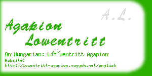 agapion lowentritt business card